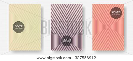 Halftone Gradient Texture Vector Cover Layouts. Laconic Business Cards. Halftone Lines Annual Report