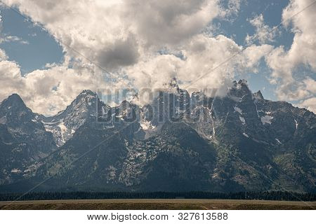 Grand Teton Mountain Range From A Viewpoint
