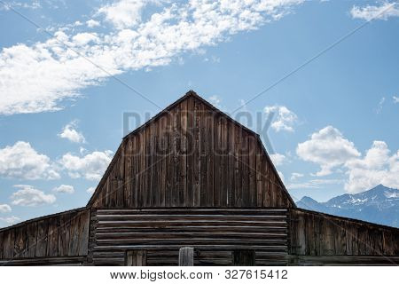 Mormon Barn By The Mountain
