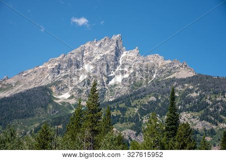 Peak Of Th Grand Teton By Jenny Lake
