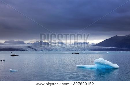 Stormy landscape at Jokullsarlon, Iceland, Europe