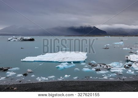 Stormy landscape at Jokullsarlon, Iceland, Europe