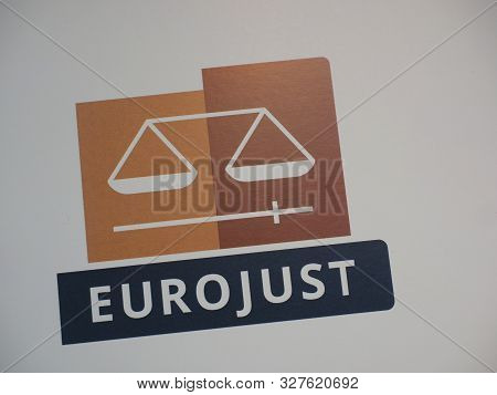 The Hague, Netherlands - September 26, 2019: The Wordmark Of The European Justice Organisation Euroj