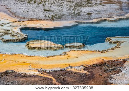 Geothermal Feature At Old Faithful Area At Yellowstone National Park (usa)