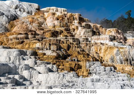 Minerva Terraces With Its Travertine Deposits