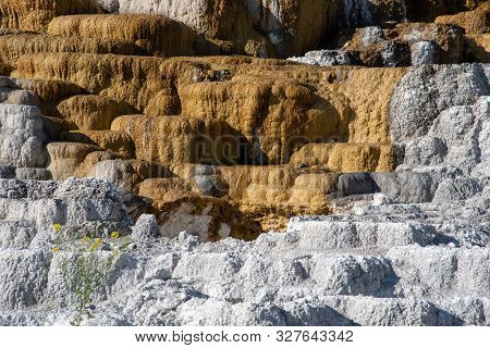 Minerva Terraces With Its Travertine Deposits