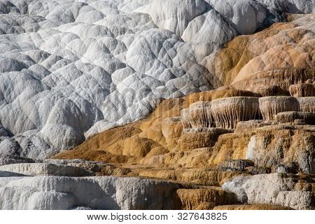 Minerva Terraces With Its Travertine Deposits