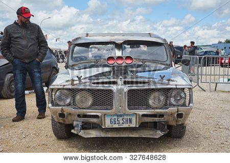Pontarlier - Bourgogne Franche Comté France - June 16th 2019 - Visitor Of A Local Car Rallye Admires