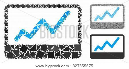 Stock Market Chart Composition Of Rugged Items In Various Sizes And Shades, Based On Stock Market Ch