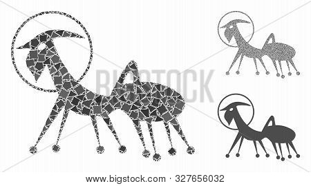 Creature Skafandr Composition Of Humpy Pieces In Various Sizes And Color Hues, Based On Creature Ska
