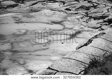 Geothermal Feature At Artists Painpots Area At Yellowstone National Park (usa)