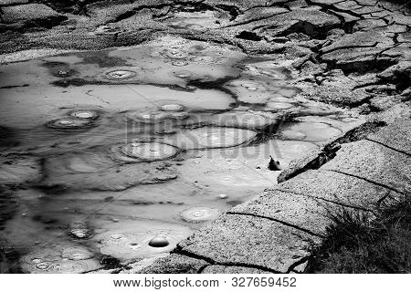 Geothermal Feature At Artists Painpots Area At Yellowstone National Park (usa)