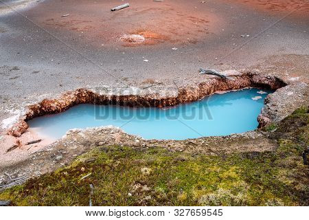 Geothermal Feature At Artists Painpots Geothermal Area At Yellowstone National Park (usa)
