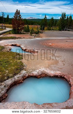Geothermal Feature At Artists Painpots Geothermal Area At Yellowstone National Park (usa)