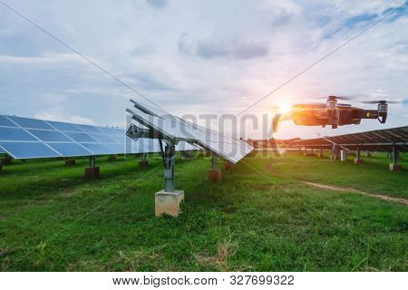 Drone Flying Over Solar Cells, This Technology Will Help Reduce The Time To Check The System, Survey