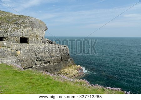 Coastal Path Beside Tilly Whim Quarry Near Durlston Castle On The Way To Swanage On The Dorset Coast