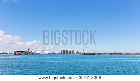 A Multi Commodity Wharf At The Harbour Port Of An Australian City