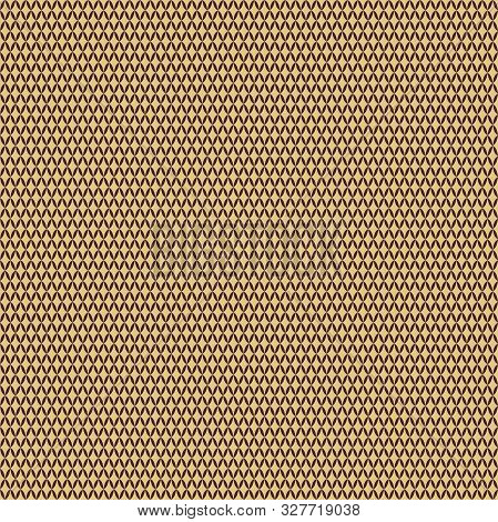 Seamless Background For Your Designs. Modern Brown And Golden Ornament. Geometric Abstract Pattern
