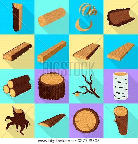 Vector Design Of Material And Nature Icon. Set Of Material And Raw Stock Symbol For Web.