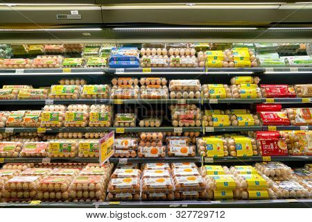 SHENZHEN, CHINA - CIRCA APRIL, 2019: interior shot of JUSCO store in Shenzhen.