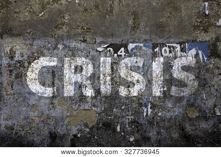 Old Facade With The Word 