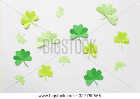 Happy St.patricks Day Shamrock Text Greeting Card
