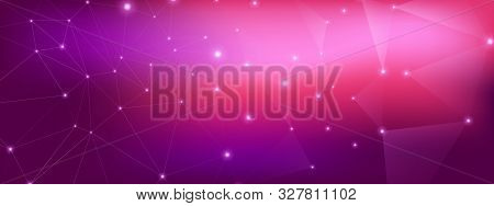 Big Data Analysis. Technology Poster. Pink Communication Texture. Light 3d Minimal Background. Big D