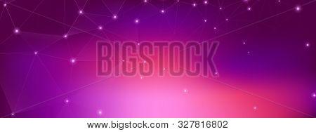 Big Data Analytics. Technology Design. Pink Communication Texture. Vibrant Geometric Background. Big