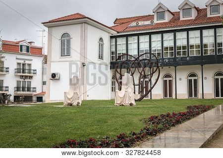 Architecture Detail Of The Garden Of Love In Alcobaca, Portugal