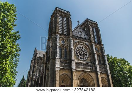 Saint-andré Church In The City Center Of Bayonne In France