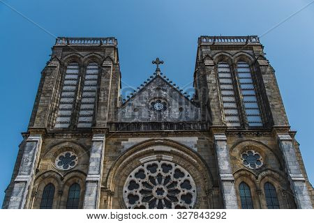 Saint-andré Church In The City Center Of Bayonne In France