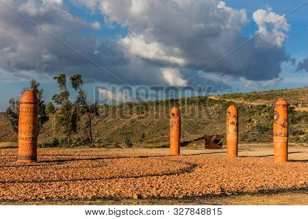 Raquira , Colombia - February 7, 2017 : Patio De Brujas near Raquira Boyaca in Colombia South America