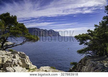 Beautiful Nature Of Calanques On The Azure Coast Of France.