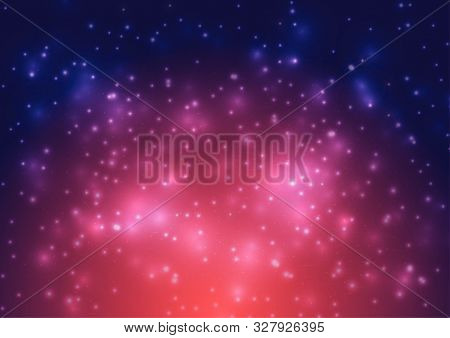 Night Skies With Glowing Stars. Colorful Galaxy Background
