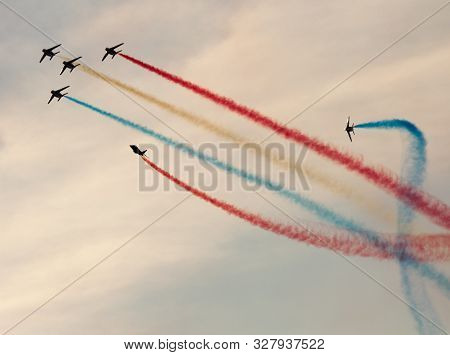 Planes Doing Stunts In The Sky In Spain