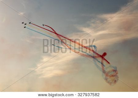 Planes Doing Stunts In The Sky In Spain