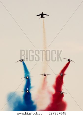 Planes Doing Stunts In The Sky In Spain