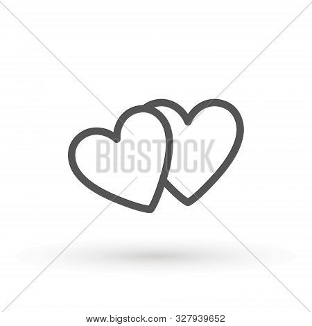 Two Lovers Hearts Vector Photo Free Trial Bigstock