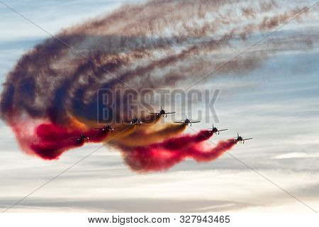 Planes Doing Stunts In The Sky In Spain