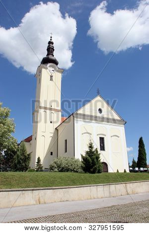 KLOSTAR IVANIC, CROATIA - SEPTEMBER 25, 2011: Church of the Assumption of the Virgin Mary in Klostar Ivanic, Croatia
