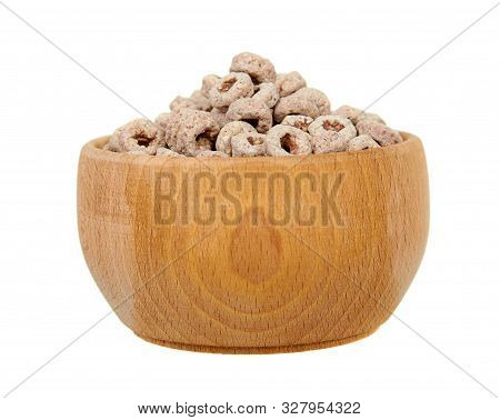 Loop Cereal, Breakfast Food. Crunchy Snack With Oat And Corn.