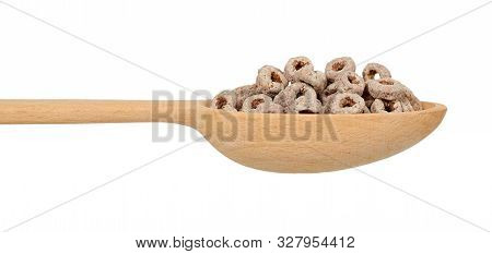 Loop Cereal, Breakfast Food. Crunchy Snack With Oat And Corn.