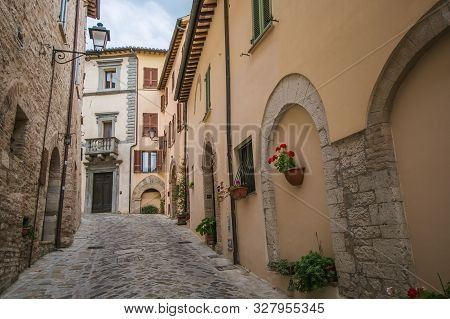 View Of Old Alley In The Historic Center Of Nocera Umbra
