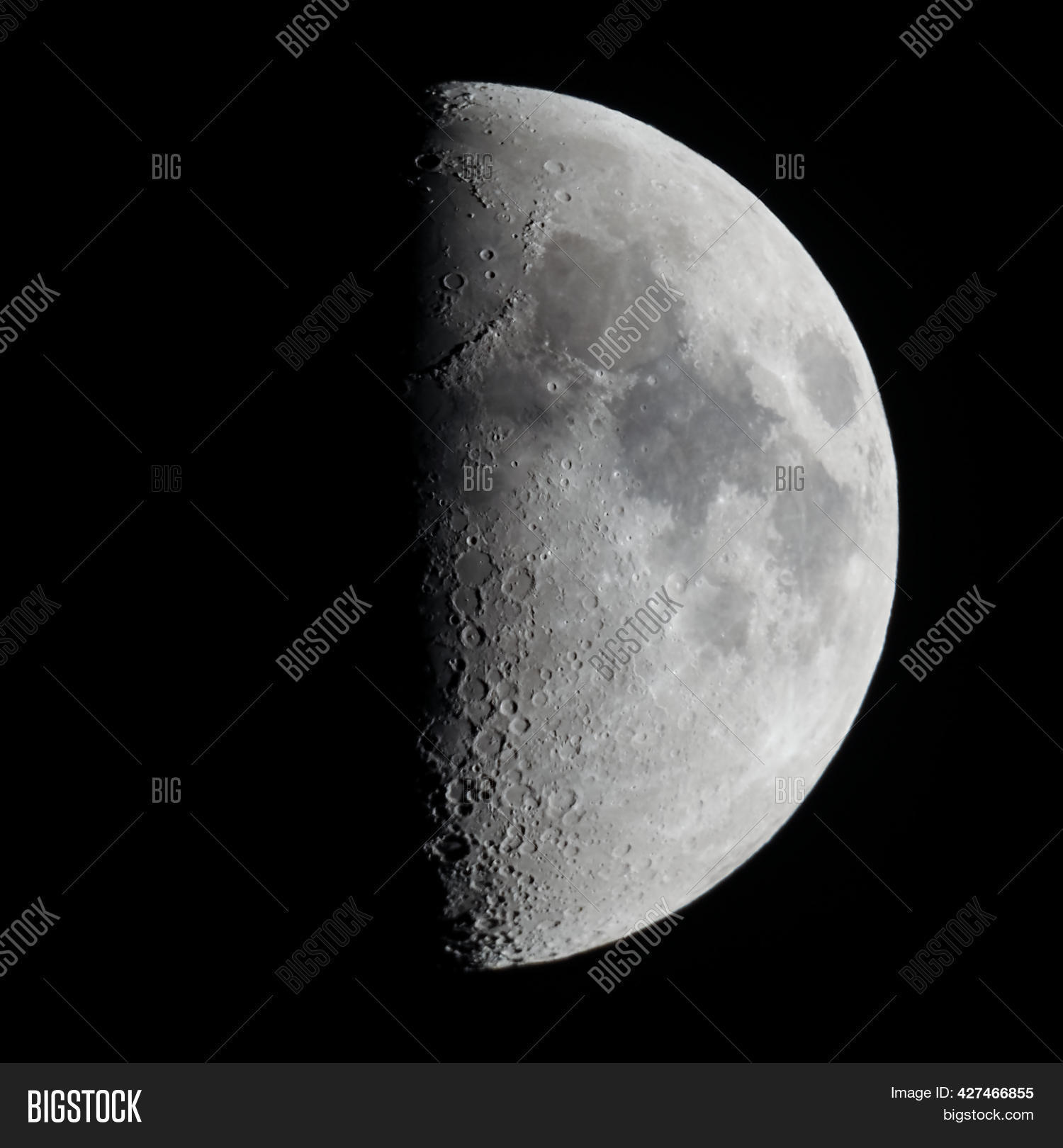 First Quarter Moon Image & Photo (Free Trial) | Bigstock