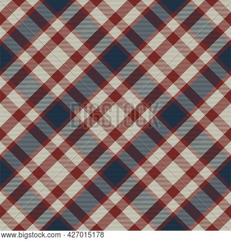 Plaid Pattern Seamless. Check Fabric Texture. Stripe Square Background. Vector Textile Design.