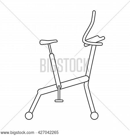 Bike Exercise Vector Outline Icon. Vector Illustration Velosimulator On White Background. Isolated O