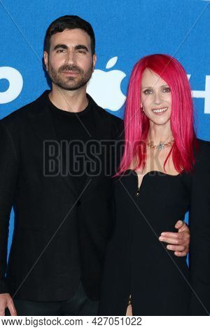 LOS ANGELES - JUL 15:  Brett Goldstein, Juno Temple at the Ted Lasso Season 2 Premiere Screening at the Pacific Design Center Rooftop on July 15, 2021 in Los Angeles, CA