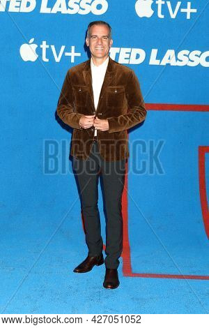 LOS ANGELES - JUL 15:  Eric Garcetti at the Ted Lasso Season 2 Premiere Screening at the Pacific Design Center Rooftop on July 15, 2021 in Los Angeles, CA