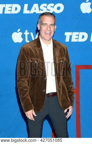 LOS ANGELES - JUL 15:  Eric Garcetti at the Ted Lasso Season 2 Premiere Screening at the Pacific Design Center Rooftop on July 15, 2021 in Los Angeles, CA