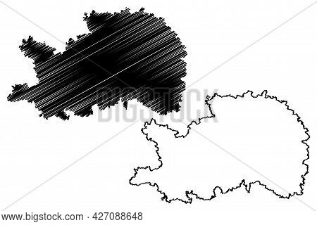 Ostalbkreis District (federal Republic Of Germany, Rural District, Baden-wurttemberg State) Map Vect